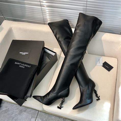 ysl boots nike|YSL thigh high boots.